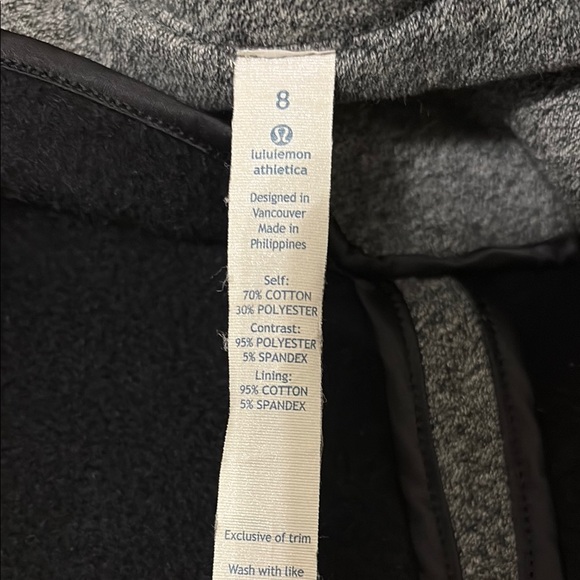 Lululemon athletica Cozy Car Coat Heather Gray Size 8 - Picture 4 of 6